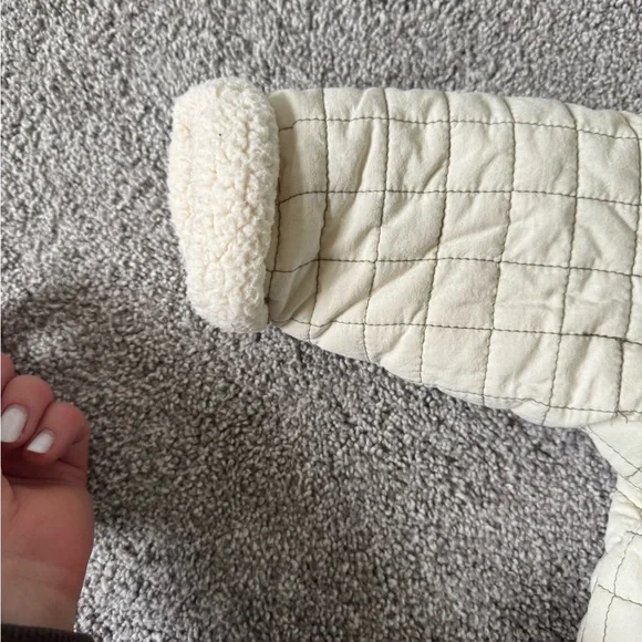 Ivory Quilted Spring Jacket - Picture 3 of 4